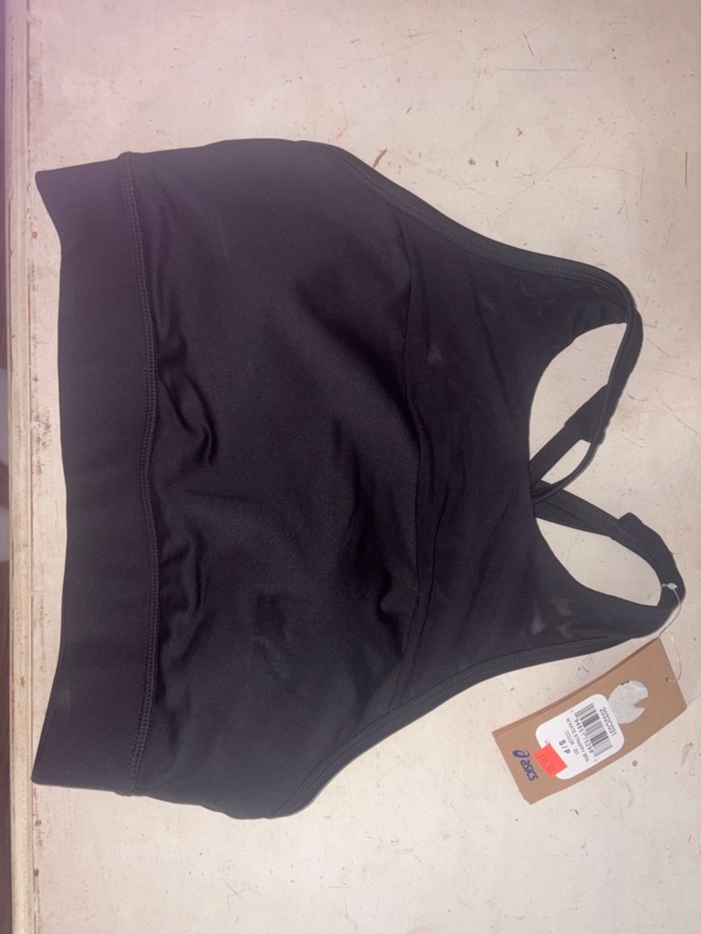 Asics W Kate Strappy Black Training Sports Bra with Racerback
